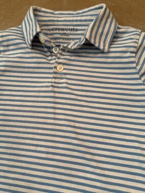 Crewcuts Blue and White Striped Polo